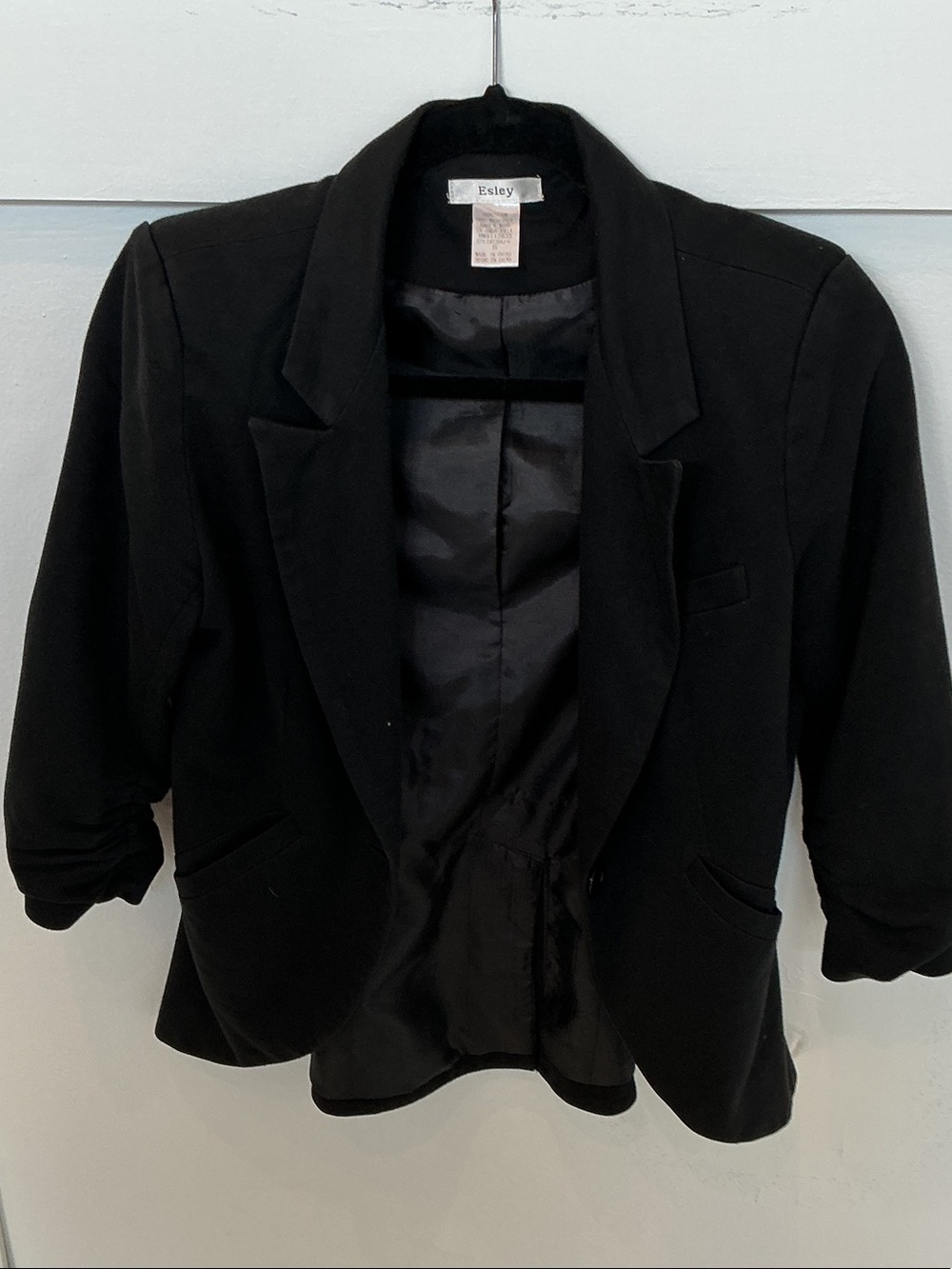 Esley Black Women's Cropped Blazer Jacket
